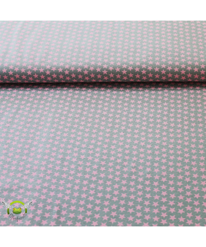 0,1m Jersey "Sterne" pastell grau-rosa