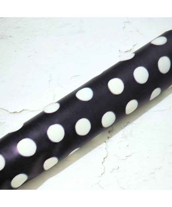 0,30m Regenjackenstoff uni - Dots blau