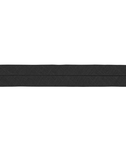 1m Schrägband uni 20mm - schwarz (000)