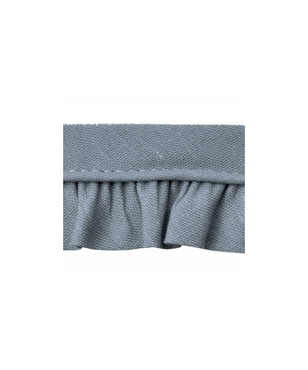 1m Volantband Uni Mausgrau