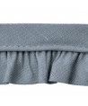 1m Volantband Uni Mausgrau
