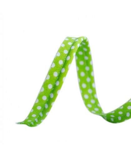 Paspelband mit Punkten lemongrün