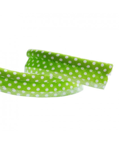 Paspelband mit Punkten lemongrün