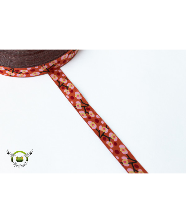 Webband "Eden" Blossoms orange, Hamburger Liebe