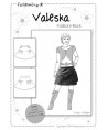 Valeska Folklore-Rock Papier-Schnittmuster