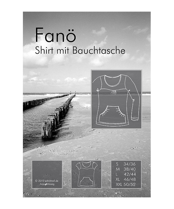 Shirt mit Bauchtasche "Fanö" Papierschnittmuster