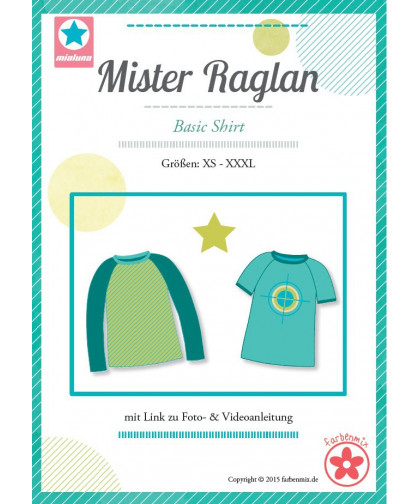 Mister Raglan, Herren-Basic-Shirt, Papierschnittmuster