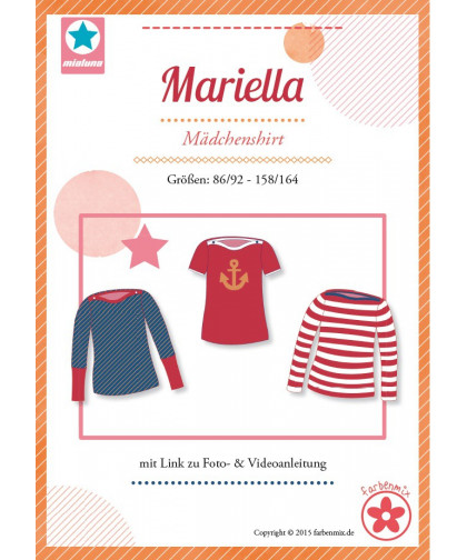 Mädchenshirt "Mariella", Papierschnittmuster
