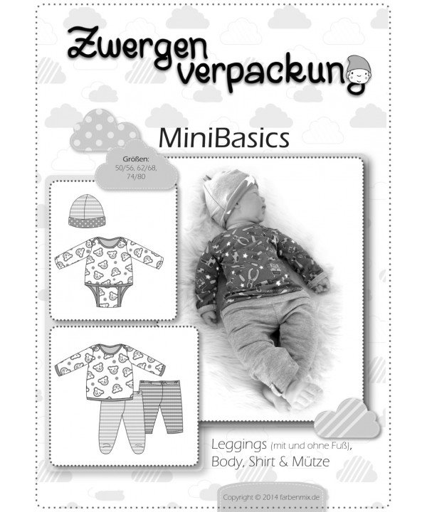MiniBasics: Body, Shirt, Leggings, Mütze, Papierschnittmuster