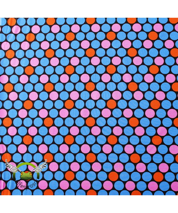0,1m Jersey "Pudel Punkte" rosa-blau