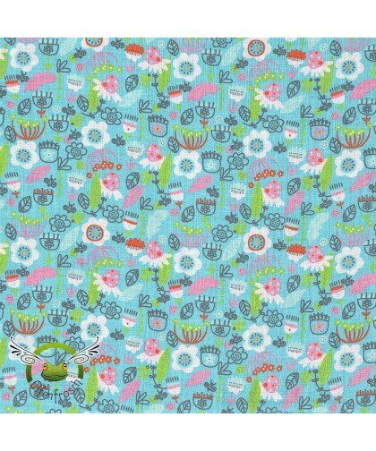 0,1m Voile "Nancy" Blumen