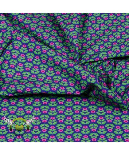 0,1m Popeline "Elephant Love" Tiny dunkelviolett
