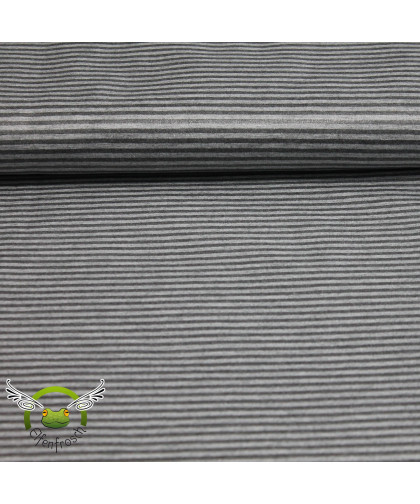 0,1m Regenjackenstoff / Beschichteter Jersey "Stripe" grau