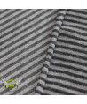 0,1m Regenjackenstoff / Beschichteter Jersey "Stripe" grau