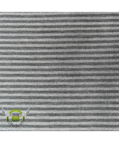 0,1m Regenjackenstoff / Beschichteter Jersey "Stripe" grau