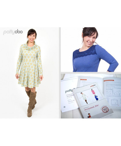 Kleid "Ella" Jerseykleid by pattydoo, Papierschnittmuster