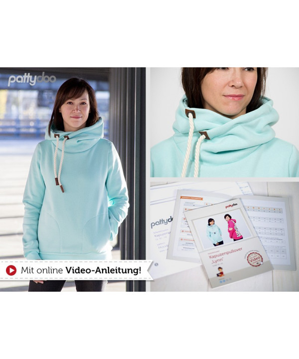 Kapuzenpullover "Lynn" Hoodie by pattydoo, Papierschnittmuster