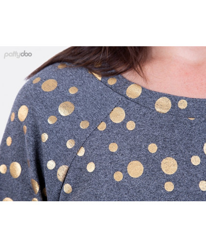 Kleid "Ronja" Sweatkleid by pattydoo, Papierschnittmuster