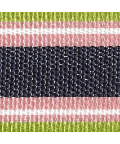 1m Ripsband "Streifen" grün-rosa-dunkelblau 25mm