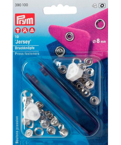 PRYM Druckknöpfe "Jersey" Zackenring, 8mm
