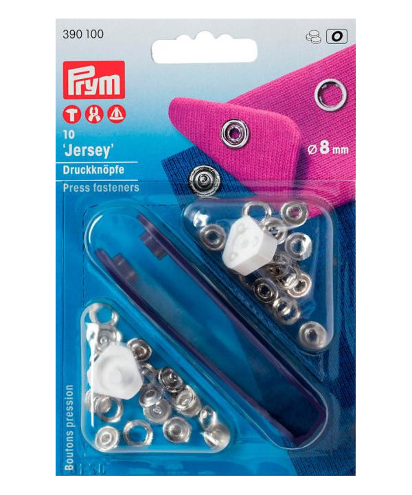 PRYM Druckknöpfe "Jersey" Zackenring, 8mm