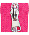 0,1m Endlos-Reißverschluss pink-silber metallisierend
