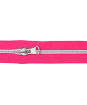0,1m Endlos-Reißverschluss pink-silber metallisierend