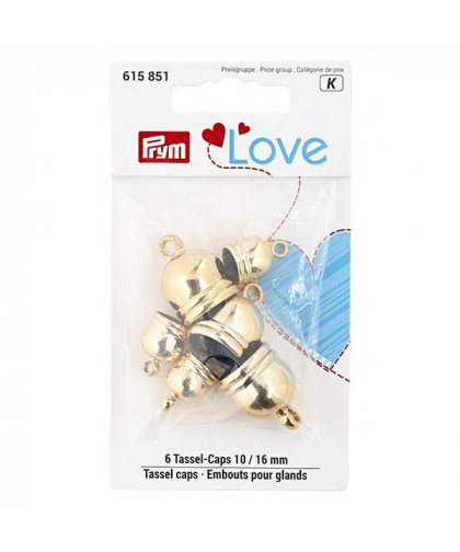 PRYM Love Tassel-Caps 10/16mm - gold