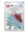 PRYM Love Druckknöpfe "Jersey" rot/pink/lachs