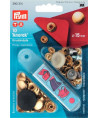 PRYM Druckknöpfe "Anorak", 15mm - goldfarbig