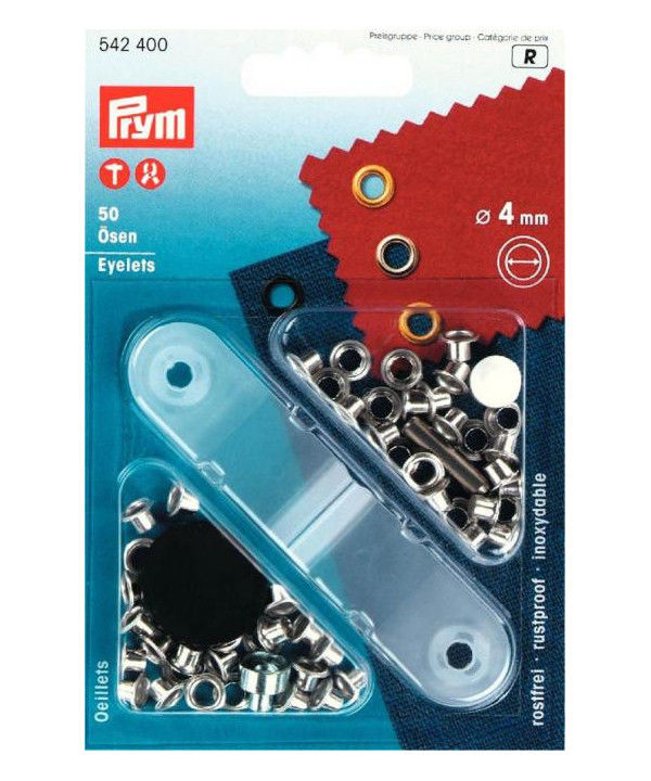 PRYM Ösen, 4mm - silber