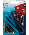 PRYM Ösen mit Scheiben, 5mm - altmessing