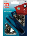 PRYM Ösen mit Scheiben, 8mm - altmessing