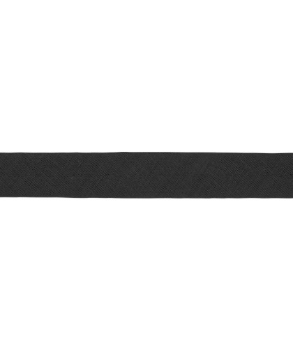 1m Schrägband uni 20mm schwarz