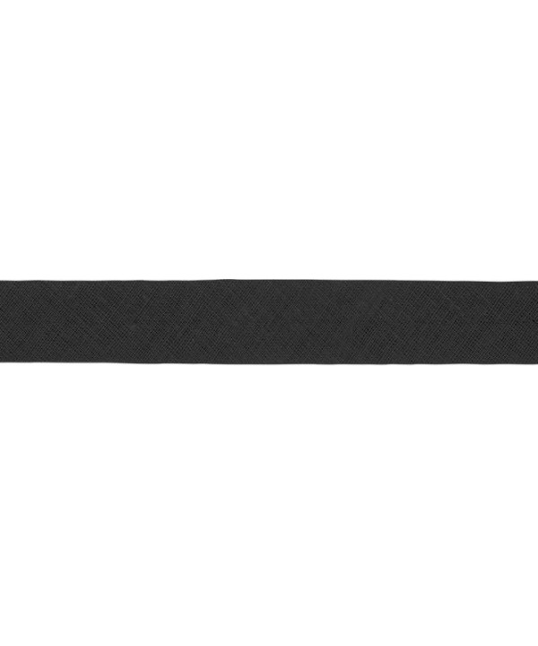 1m Schrägband uni 20mm schwarz