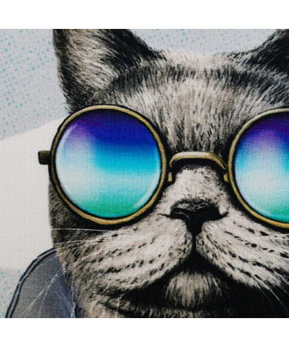 1 Panel French Terry "Sporty Cat" by Thorsten Berger