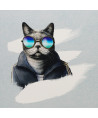 1 Panel French Terry "Sporty Cat" by Thorsten Berger
