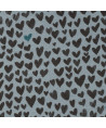 0,1m Sweat "Mini Forest" Herzen blau-anthrazit by Swafing