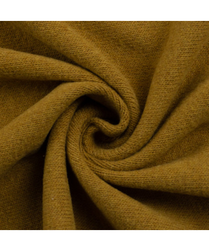 0,1m Strickstoff "Bono" angeraut - senf - *Made in Italy