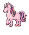 Applikation "Pferd" rosa