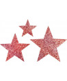 Applikation "Stern" Glitter altrosa