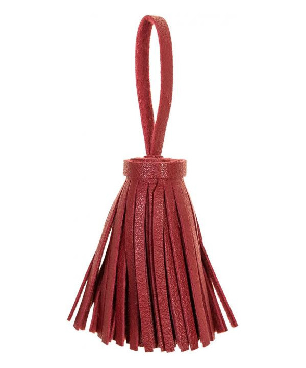 Quaste/Tassel mit Aufhänger aus Kunstleder