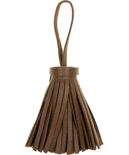 Quaste/Tassel mit Aufhänger aus Kunstleder