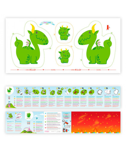 Nähset Drache "Furi" - KINDERLEICHT Serie by Kullaloo