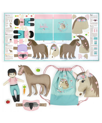 Nähset / Panel "Horse Love" - Cut & Sew by Kullaloo