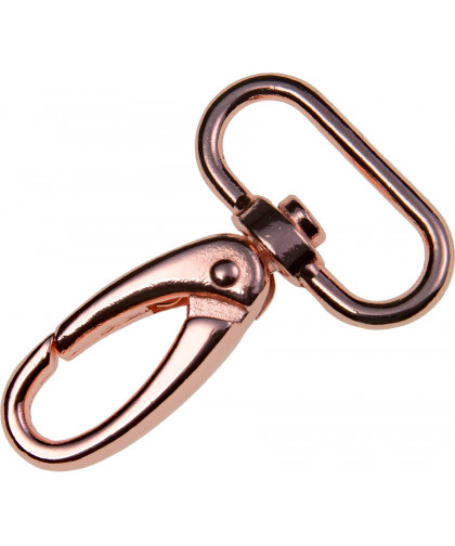 Karabinerhaken 30mm rosegold / kupfer