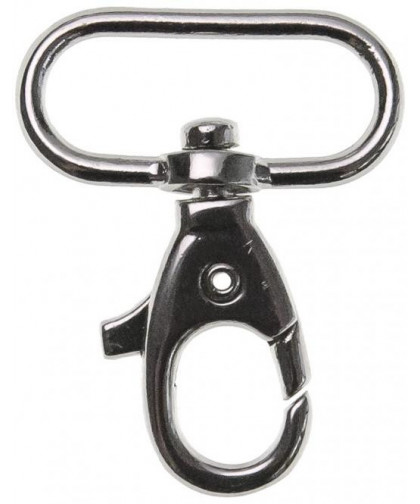 Karabinerhaken 25mm silber