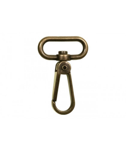 Karabinerhaken 30mm altmessing