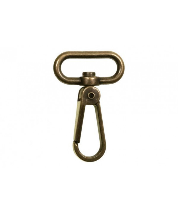 Karabinerhaken 30mm altmessing