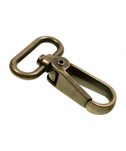 Karabinerhaken 30mm altmessing